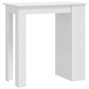 Bar Table with Storage Rack High Gloss White 102x50x103.5 cm