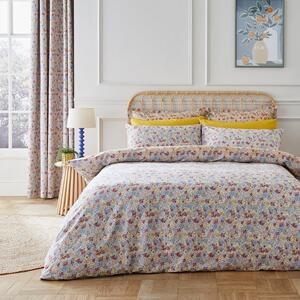 Hannah Retro Ditsy 100% Cotton Duvet Cover and Pillowcase Set