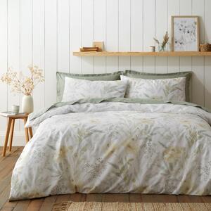 Floral Shadows 100% Cotton Duvet Cover and Pillowcase Set