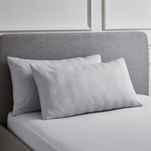 Hotel 230 Thread Count Sateen Stripe Large Standard Pillowcase Pair