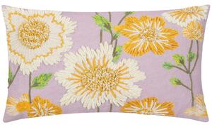 Chrysantha Embroidered 30cm x 50cm Boudoir Filled Cushion Lilac