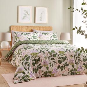 Passiflora Botanical Reversible Bedding Set Peach Vine Green
