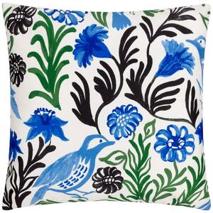 Aljento Floral Outdoor 43cm x 43cm Filled Cushion Blue