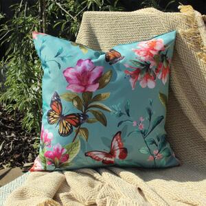 Butterflies 43cm x 43cm Outdoor Filled Cushion Duck Egg