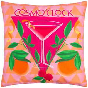 Cosmo O' Clock Abstract Outdoor 43cm x 43cm Filled Cushion Pink