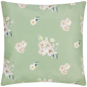 Canina Floral 43cm x 43cm Outdoor Filled Cushion Green