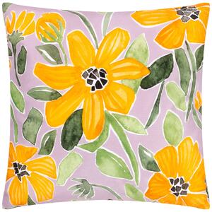 Flowers Trending Outdoor 43cm x 43cm Filled Cushion Lilac Orange