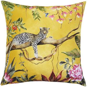 Leopard Outdoor 43cm x 43cm Filled Cushion Gold