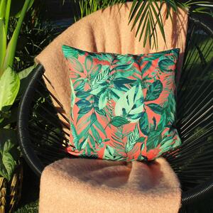 Psychedelic Jungle Tropical Outdoor 43cm x 43cm Filled Cushion Coral
