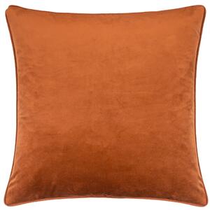 Opulence Soft Velvet 55cm x 55cm Filled Cushion Ginger