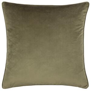 Opulence Soft Velvet 55cm x 55cm Filled Cushion Khaki