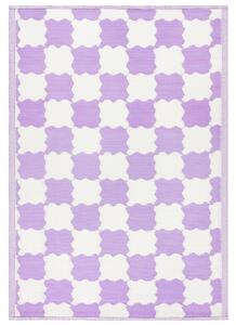 Check Outdoor Indoor 100% Recycled 120cm x 180cm Rug Lilac