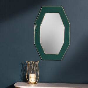 Framed Octagonal Wall Mirror 39cm x 59cm Mirror Teal
