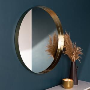 Thin Round Deep Edge Wall Mirror 50cm x 50cm Mirror Brass