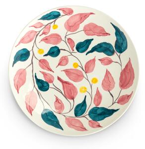 Mateus Flowers leaves serving platter Ø34 cm White