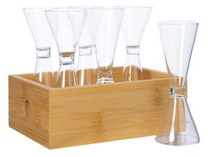 Sagaform Nature shot glasses in bamboo box 6-pack 4 cl Bamboo Clear