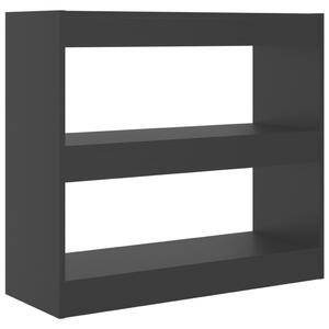 Book Cabinet/Room Divider Black 80x30x72 cm