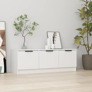 TV Cabinet High Gloss White 102x35x36.5 cm Engineered Wood