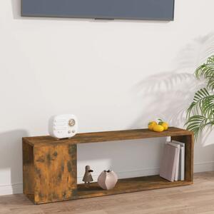 TV Cabinet Smoked Oak 100x24x32 cm Engineered Wood