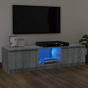 TV Cabinet with LED Lights Grey Sonoma 140x40x35.5 cm