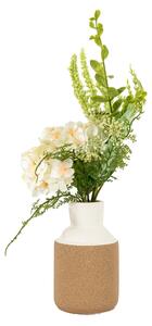 Cleve Vase with Hydrangea Arrangement White
