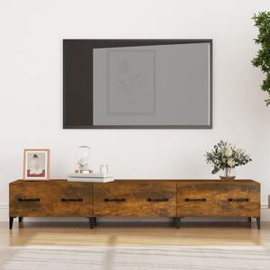 TV Cabinet Smoked Oak 150x34,5x30 cm Engineered Wood