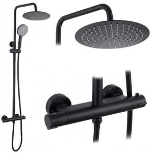 Shower set without spout with thermostat Rea Lungo Black