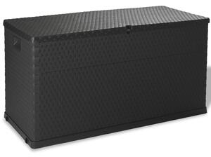 Garden Storage Box Anthracite 120x56x63 cm PP Rattan