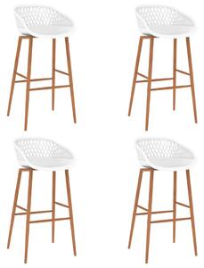 Bar Chairs 4 pcs White