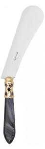 ALADDIN GOLD-PLATED RING CHEESE KNIFE & SPREADER - Black