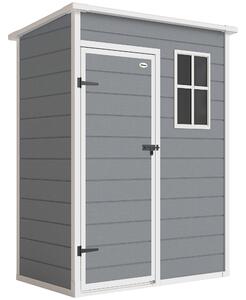 Outsunny 5x3 Storage Shed, Garden Shed Lockable Door With Window and Vent for Outdoor Storage, Grey Aosom UK