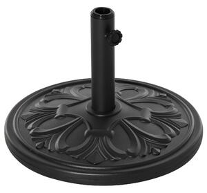 Outsunny Round Parasol Base, Heavy Duty Cement Umbrella Stand with Adjustable Coupler for Outdoor & Garden Aosom UK