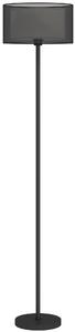 HOMCOM Floor Lamp for Living Room, Modern Standing Lamp with Double Layer Shade & Foot Switch, Minimalist Tall Pole Lampshade for Bedroom, Office, Black