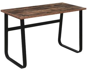 HOMCOM Writing Desk Workstation Center Laptop Table Industrial Design Furniture for Home Office Study Use Aosom UK
