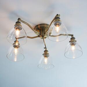 Vogue Tobermory Industrial 5 Light Adjustable Semi Flush Ceiling Light