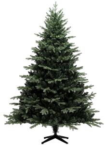 HOMCOM 7ft Artificial Spurce Christmas Tree with 3116 Branch Tips and Foldable Steel Base, Realistic Hinged Xmas Tree, Green Aosom UK