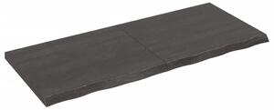 Wall Shelf Dark Grey 120x50x(2-4) cm Treated Solid Wood Oak