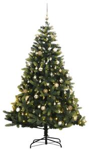 Artificial Hinged Christmas Tree 150 LEDs & Ball Set 120 cm