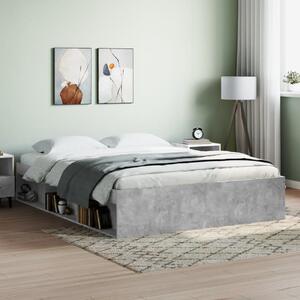 Bed Frame Concrete Grey 140x200 cm