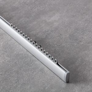 Premium aluminium ceiling rail single 150cm silver - set