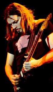 Photography David Gilmour, February 1977: concert of rock band Pink Floyd