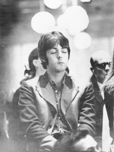Photography Paul McCartney meditating, 1967