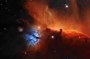 Photography Horsehead nebula, IC 434 Narrowband, Paul C Swift, (40 x 26.7 cm)