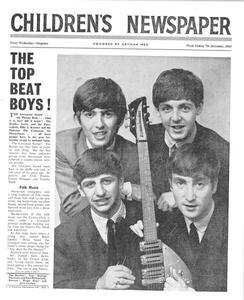 Art Photography The Beatles, front page of 'The Children's Newspaper', December 1963, English School,, (35 x 40 cm)