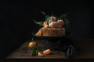 Art Photography Polenta cake with sweet mandarines, Diana Popescu, (40 x 26.7 cm)