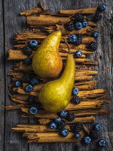 Art Photography Pears and cinammon, Alan Shapiro, (30 x 40 cm)