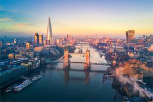 Art Photography Aerial view of London and the Tower Bridge, heyengel, (40 x 26.7 cm)