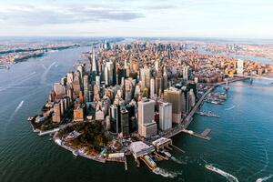 Art Photography Aerial view of Loser Manhattan skyline,, Alexander Spatari, (40 x 26.7 cm)