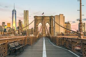 Art Photography Brooklyn Bridge and Lower Manhattan at, Onfokus, (40 x 26.7 cm)