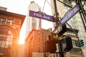 Art Photography Fifth Ave and West 33rd sign in New York City, ViewApart, (40 x 26.7 cm)
